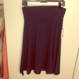 LulaRoe dark blue print Azure skirt